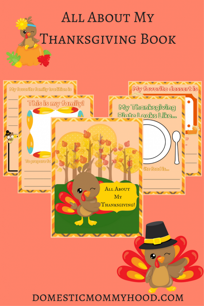 All About My Thanksgiving Printable Activity Book